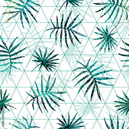 seamless-exotic-pattern-with-tropical-palm-leaves-on-geometric-background