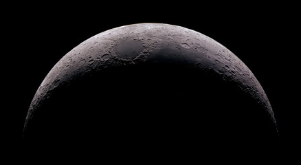 high detail 15% crescent moon shot at 2.700mm focal length