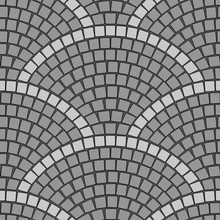 Cobblestone Pavement Seamless Vector Pattern