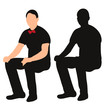 © zolotons - isolated silhouette of a seated man, recreation