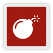 Red Icon Schaltfläche - Bombe