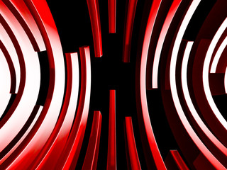Wall Mural - red tunnel abstract architecture background