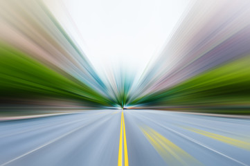 Wall Mural - Speed motion in urban highway road tunnel