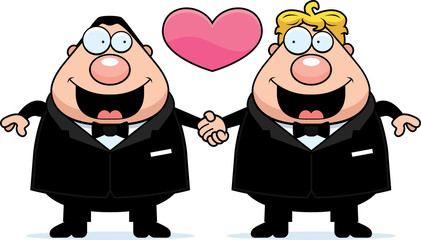 Canvas Print - Cartoon Gay Marriage