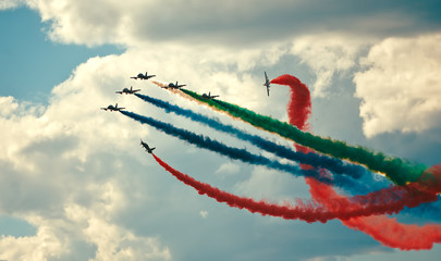 air show in a summer day