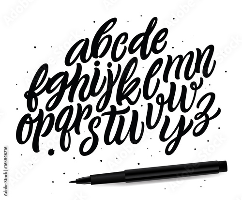 Cuadros en Lienzo Calligraphic vector script font