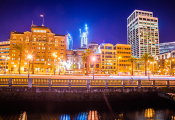 Sticker - san francisco downtown city skyline at night