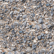 Seamless Beach Crushed Rocky Texture With Sand. Background, Pattern