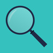 Magnifying glass icon. Magnifier in flat style. Vector illustration.