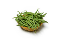 Pile Of Green Beans On White Background