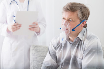 doctor does inhalation man