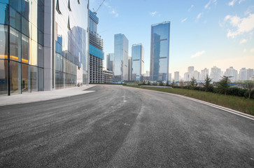 concrete road curve of viaduct in china outdoor