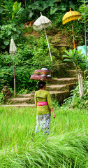 People praying at temple in Bali, Indonesia