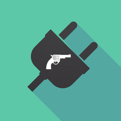 Poster - Long shadow plug with a gun