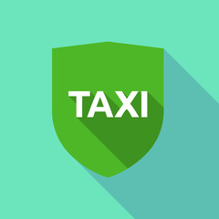 Sticker - Long shadow shield with    the text TAXI