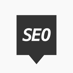 Sticker - Isolated tooltip with    the text SEO