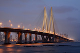 Fototapeta  - The Bandra-Worli Sea Link, officially called Rajiv Gandhi Sea Link, is a cable-stayed bridge that links Bandra with Worli in Mumbai, India.