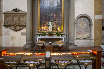 Wall Mural - The interior of the Basilica of Santa Croce