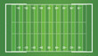 American football field from top view.
