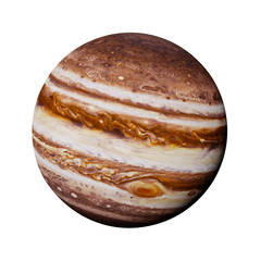 Wall Mural - planet Jupiter isolated on white background 