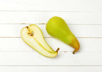 Canvas Print - one and half pears