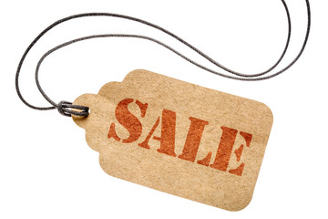 sale sign on isolated price tag