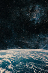 Wall Mural - earth and galaxy. night sky space.some elements of this image are furnished by nasa.