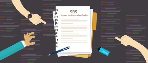 Wall Mural - srs software requirements specification computer information technology it