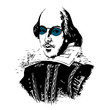 Spoof Vector Drawing of The Bard with CyanBlack-Tinted Glasses