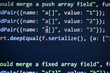 Software developer programming code