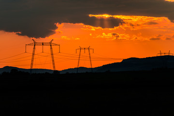 Wall Mural - Solar disk and pylon