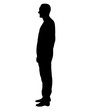 © zolotons - isolated, silhouette man stands sideways