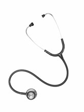 Black Stethoscope Isolated On A White Background