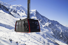 Chamonix, France: Cable Car From Chamonix To The Summit Of The Aiguille Du Midi.