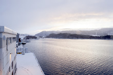 Sunrise At A Fish Processing Plant In Ålesund, Norway