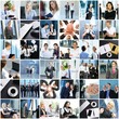 © Acronym - Big collage of different businesspeople. Office, finance, and corporative relations concept.