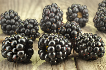 Wall Mural - A beautiful selection of blackberries