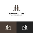 MH logo template. Logo branding for your new corporate company. File can be use vector eps and image jpg formats
