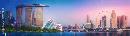 Photo Singapore skyline background