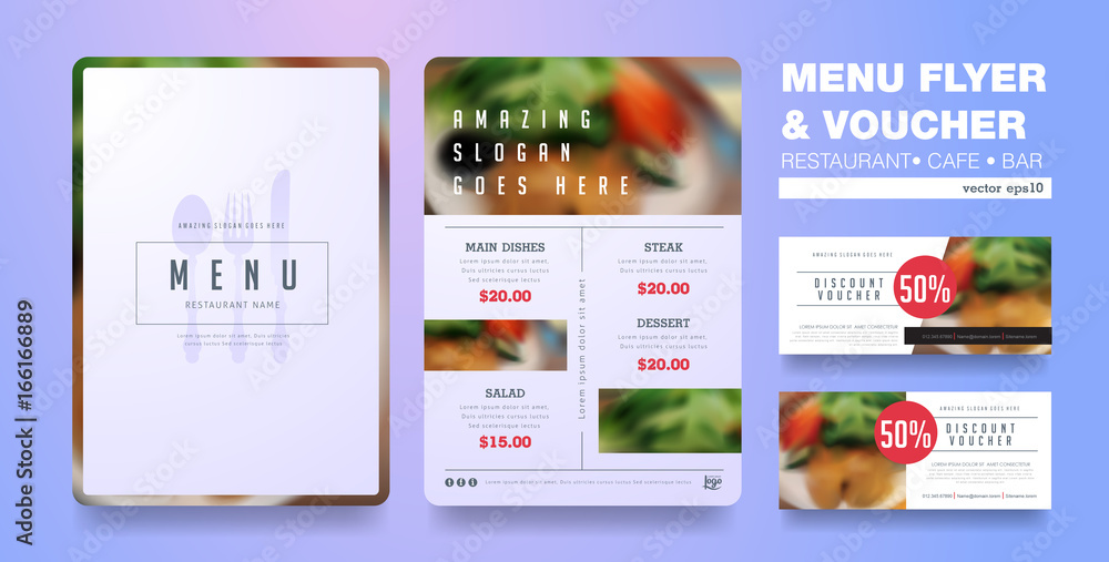 Menu design template with clean design,Restaurant cafe menu, template ...