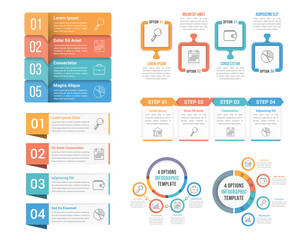Wall Mural - 4 Steps Infographics