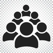 Group of people vector icon. Persons icon illustration. Simple business concept pictogram on isolated background.