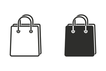shopping bag vector icon.
