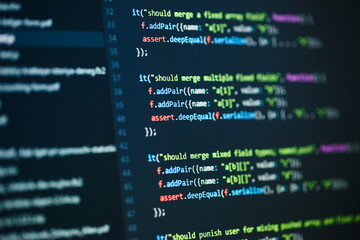 Wall Mural - software computer programming code