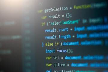 Wall Mural - software computer programming code