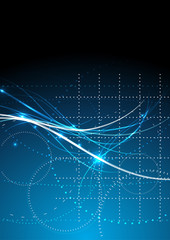 Wall Mural - vector background abstract technology communication data science