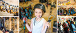 Little fully equiped girl ready for her belay high ropes course, recreative sport, collage