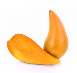 Sticker - Egg fruit, Canistel, Yellow Sapote on white background