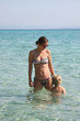 © tdjoric - Mother and daughter in the sea
