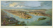 New York old aerial view - (chromo). Created by Schmidt, New York, 188- (?)